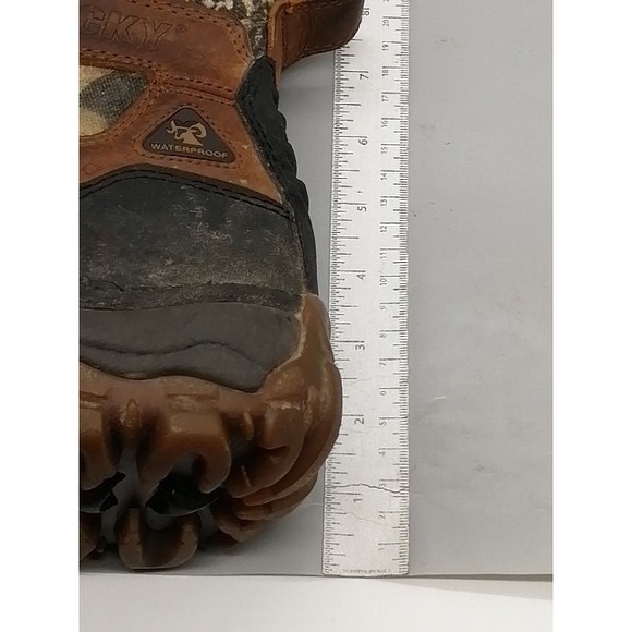 Rocky Boots Mens  Brown Camo 8 Wide Waterproof Leather Hard Toe Shoe 8890 main image 10